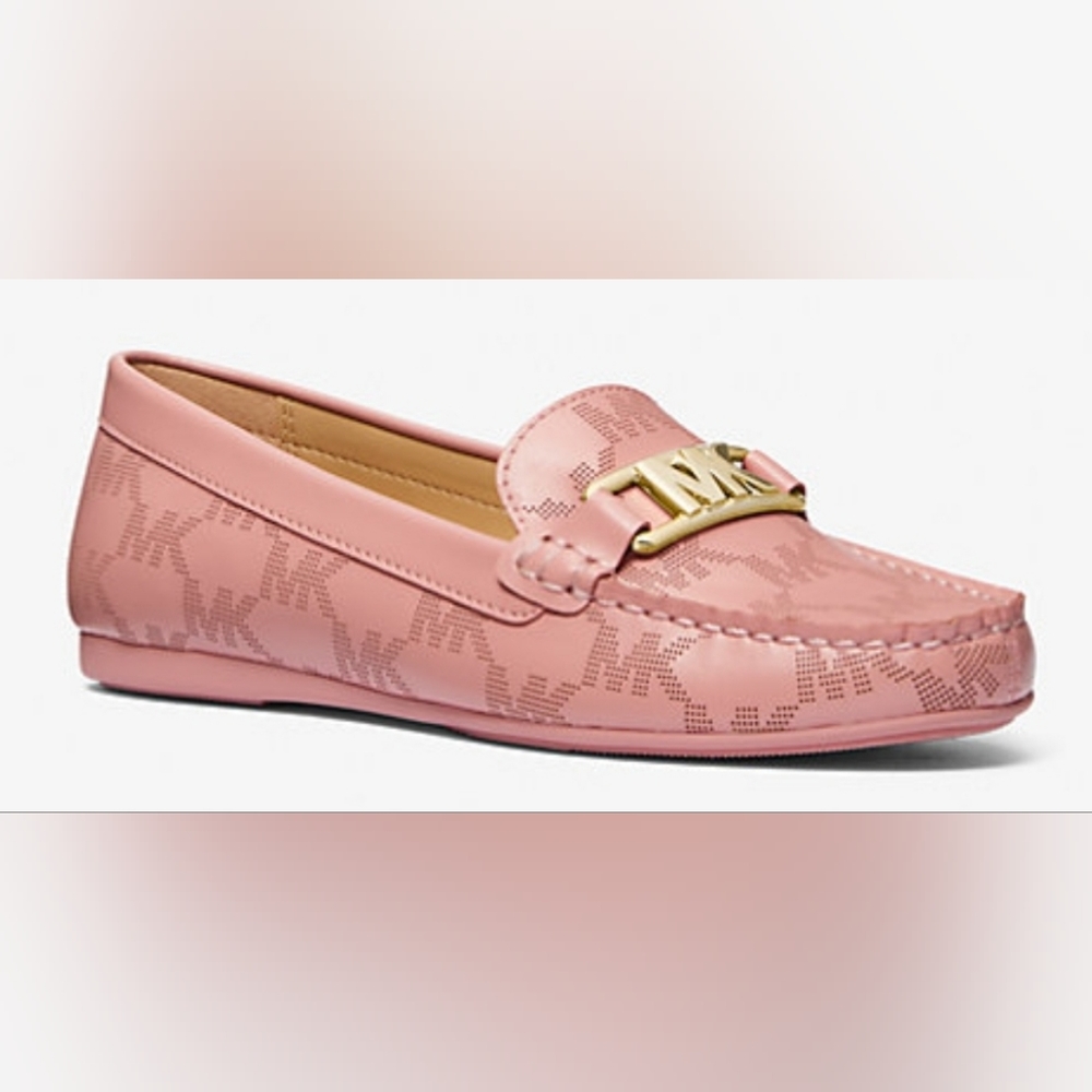 Michael Kors Camila logo perforated moccasin, new without box, 7.5m, pink